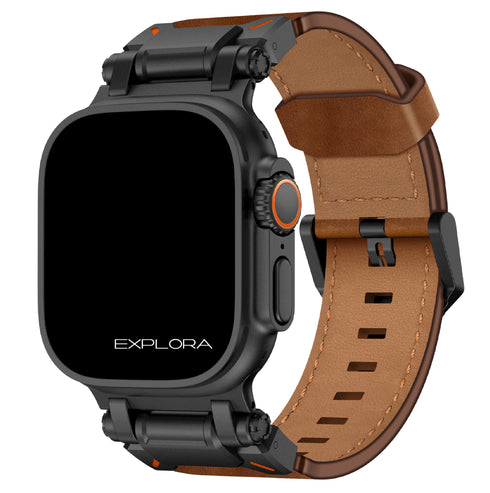 Premium Leder Armband Explora für alle Apple Watch Serien