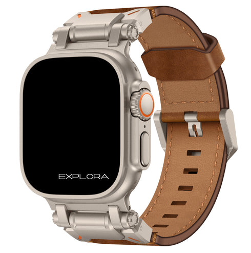 Premium Leder Armband Explora für alle Apple Watch Serien