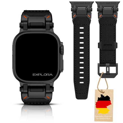 Premium Leder Armband Explora für alle Apple Watch Serien