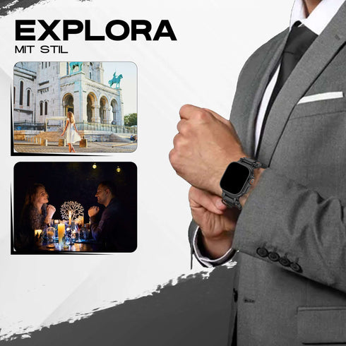 Premium Leder Armband Explora für alle Apple Watch Serien