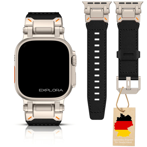 Premium Leder Armband Explora für alle Apple Watch Serien