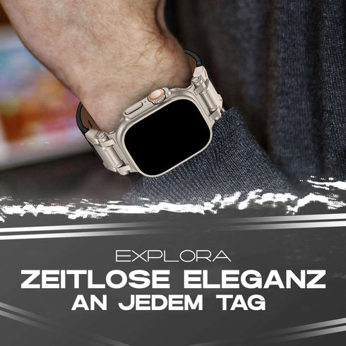 Premium Leder Armband Explora für alle Apple Watch Serien