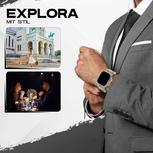 Premium Leder Armband Explora für alle Apple Watch Serien