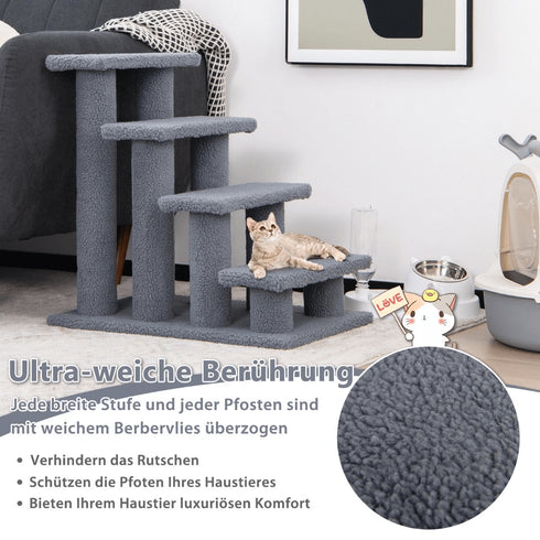 Premium 3-in-1 Kletterbaum | Katzentreppe | Kratzbaum