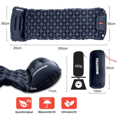 Luftmatratze mit integrierter Pumpe