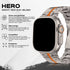 Premium Titan Armband Hero mit Sicherheitsschließe für alle Apple Watch Serien (Titan|Orange)