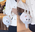 Handmade Girls Bag Plush Cat Messenger Bag